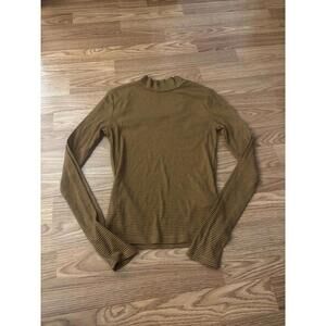 Aeropostale Striped Mock Neck Long Sleeve Top Size Medium